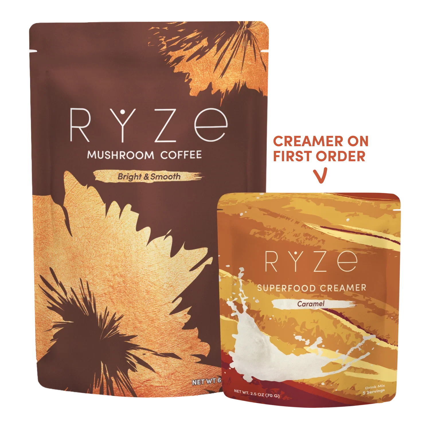Mushroom Coffee + Caramel Creamer Set H1 Oy